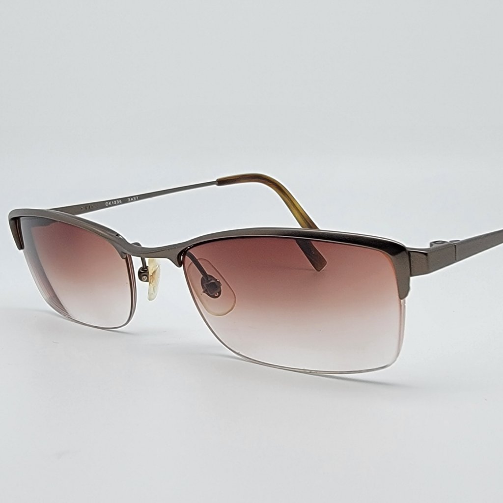Okio Ok1236 3ast Los Angeles Titanium Semi Rimless Sunglasses Frame Only 51mm